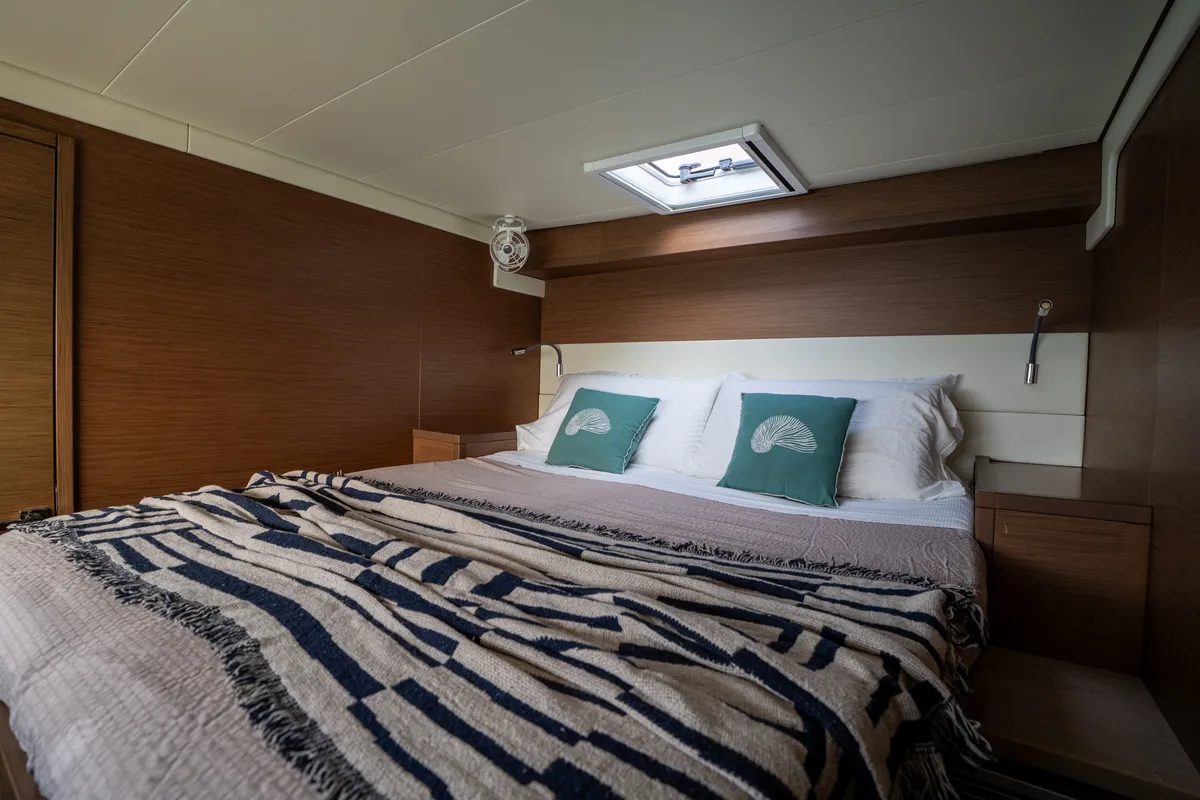 Cabin on Fico - Premium line , a Lagoon 52F catamaran at Castellammare del Golfo, Italy