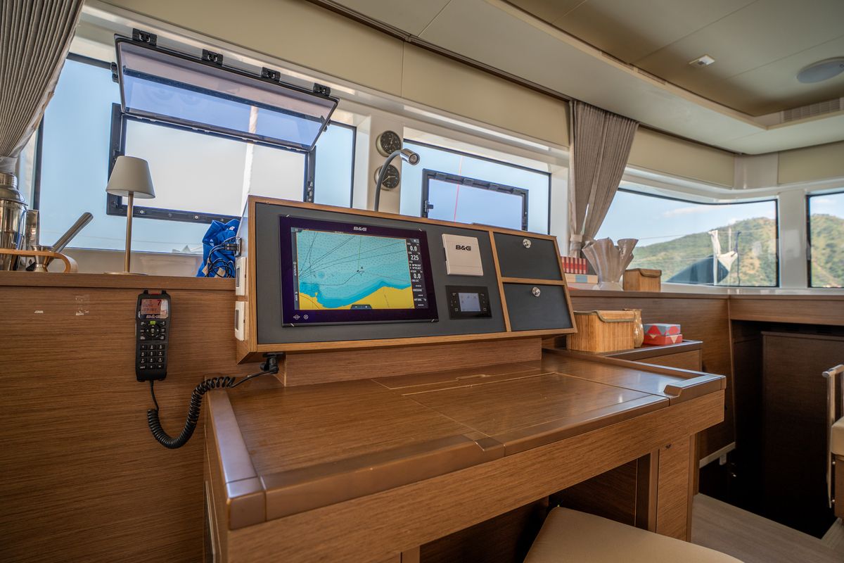 Salon of Fico - Premium line , a Lagoon 52F catamaran at Castellammare del Golfo, Italy