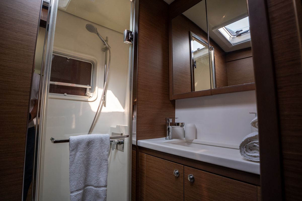 Head on Fico - Premium line , a Lagoon 52F catamaran at Castellammare del Golfo, Italy