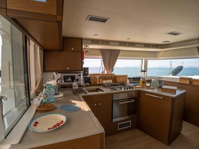 Galley of Fico - Premium line , a Lagoon 52F catamaran at Castellammare del Golfo, Italy