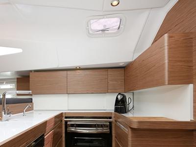 Galley of Mojito, a Elan Impression 50 sailboat at Zadar, Croatia