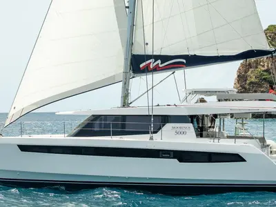 Exterior view of Leopard 50, a Leopard 50 catamaran at Cannigione, Italy