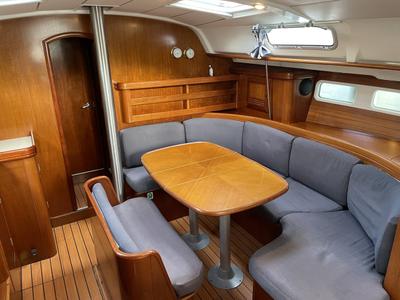Salon of M&M, a Beneteau Oceanis 411 Celebration sailboat at Grad Omiš, Croatia