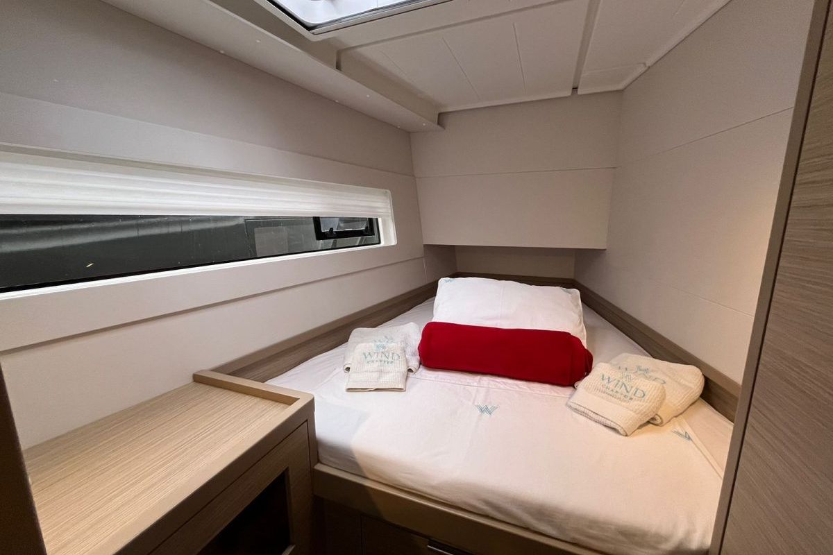 Cabin on Balacobaco, a Lagoon 40 catamaran at Paraty, Brazil