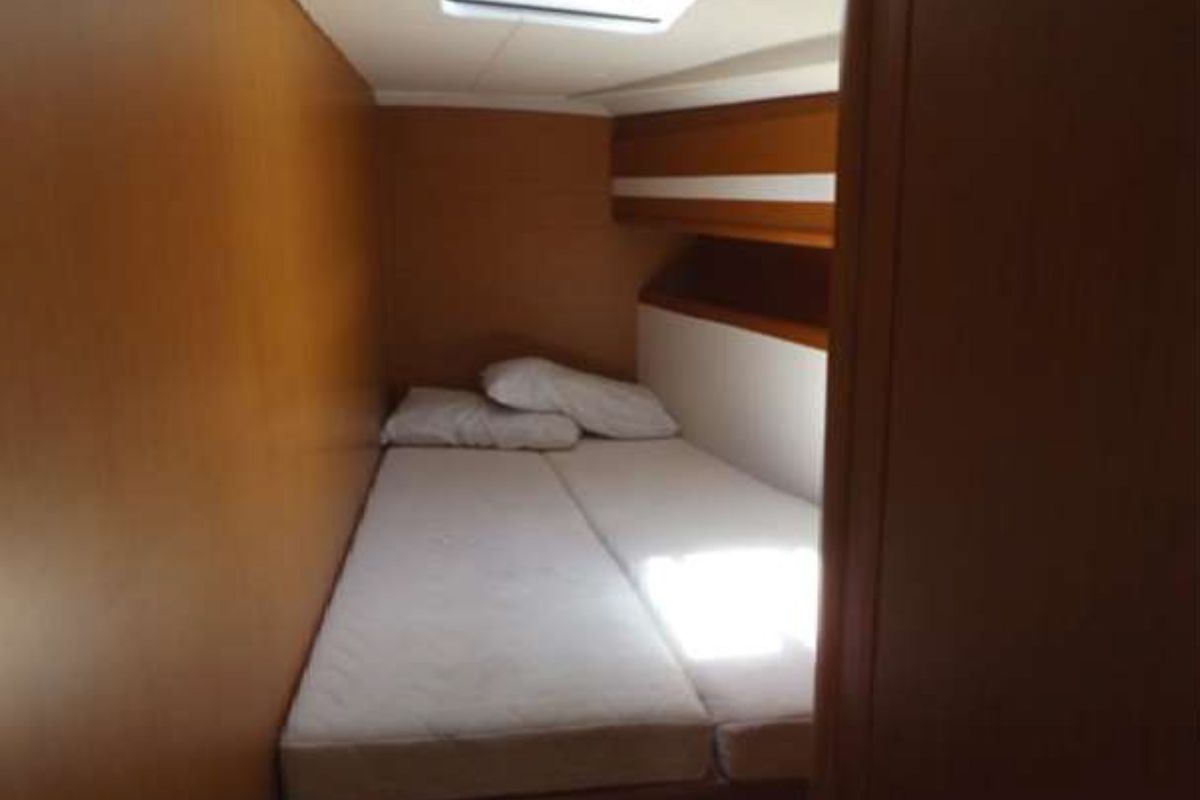 Cabin on Big Fella Thanks, a Jeanneau 53 sailboat at Kalkara, Malta