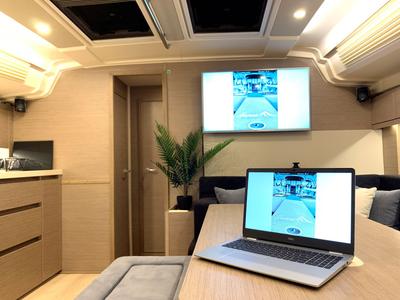 Salon of APOLLO, a Hanse Yachts Hanse 508 sailboat at Athens, Greece
