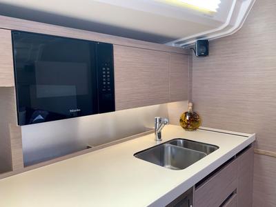 Galley of APOLLO, a Hanse Yachts Hanse 508 sailboat at Athens, Greece