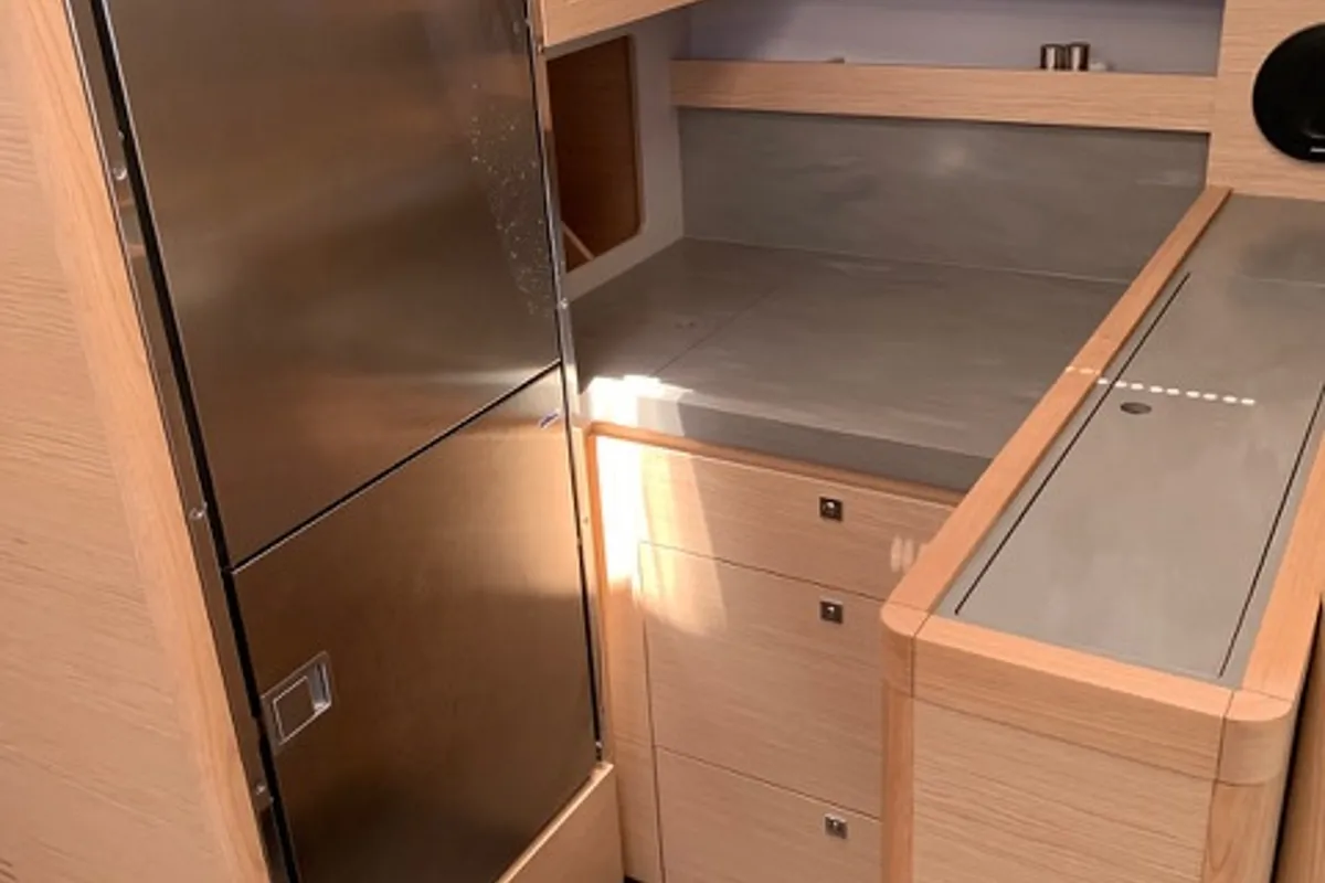 Galley of Princess Leia, a Dufour 530 sailboat at Lavreotiki Municipal Unit, Greece