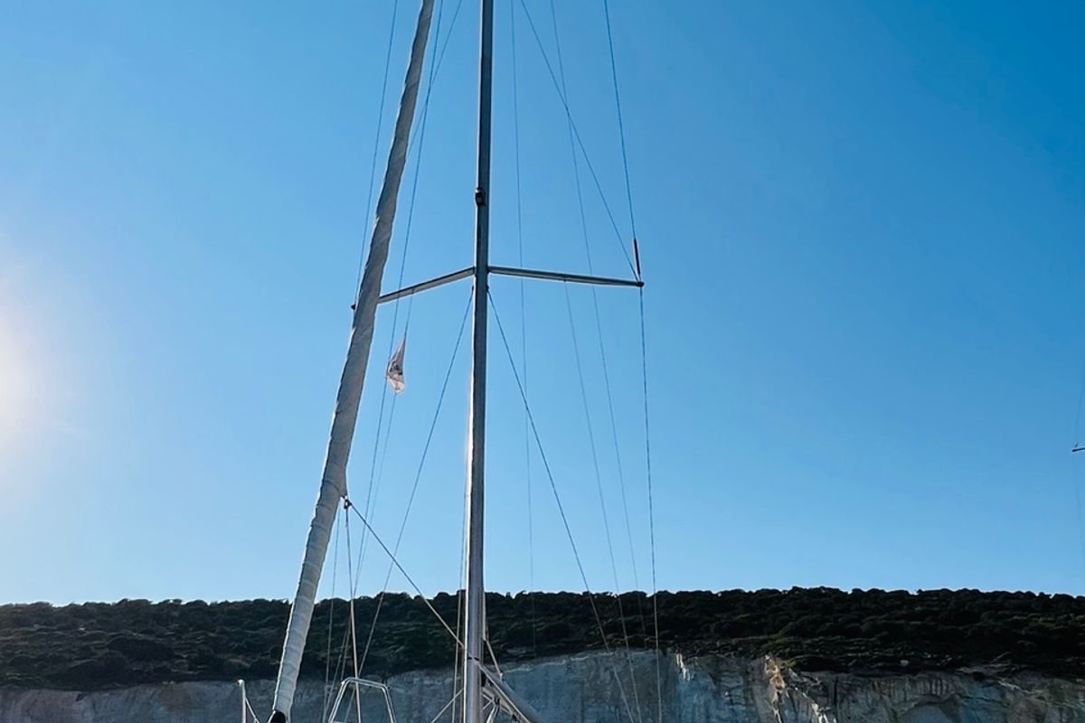 Princess Leia, a Dufour 530 sailboat at Lavreotiki Municipal Unit, Greece