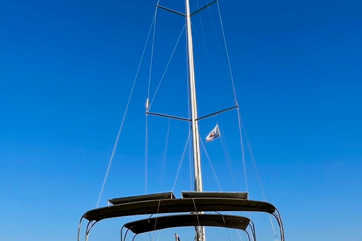 Princess Leia, a Dufour 530 sailboat at Lavreotiki Municipal Unit, Greece