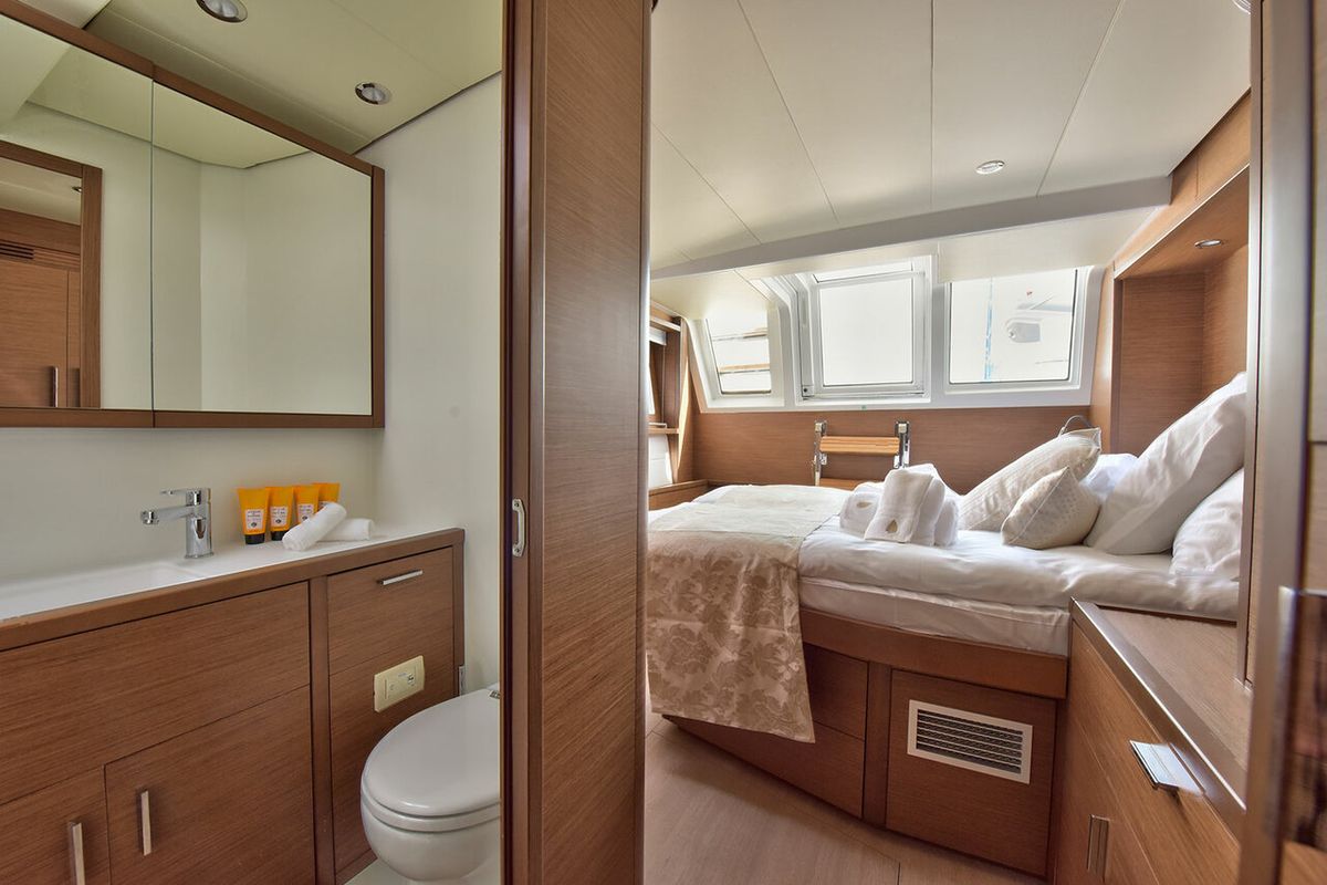 Cabin on Adriatic Tiger, a Lagoon 620 catamaran at Split, Croatia
