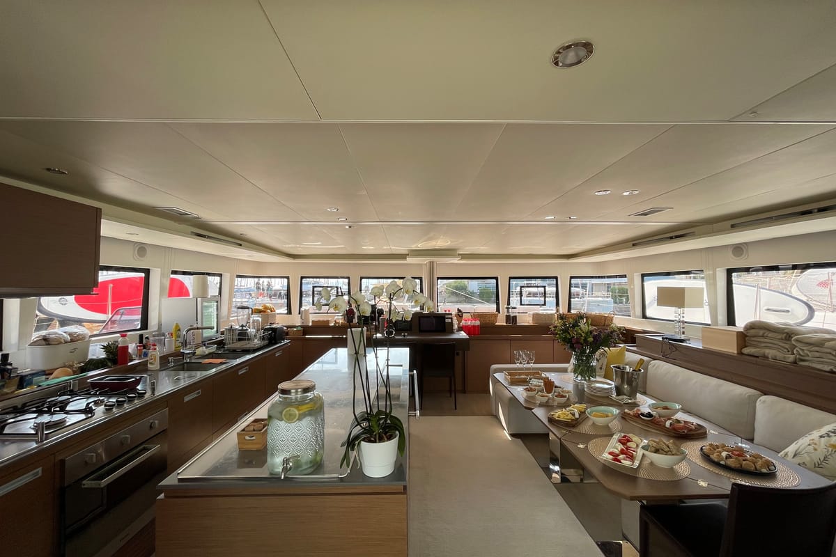 Galley of Adriatic Tiger, a Lagoon 620 catamaran at Split, Croatia