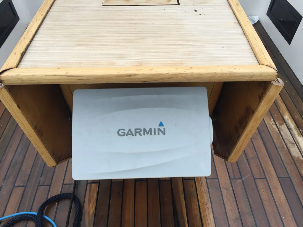 Deck of BROMBONERO, a D&D Kufner 54 sailboat at Grad Trogir, Croatia