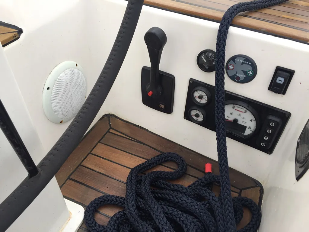 Cockpit of BROMBONERO, a D&D Kufner 54 sailboat at Grad Trogir, Croatia