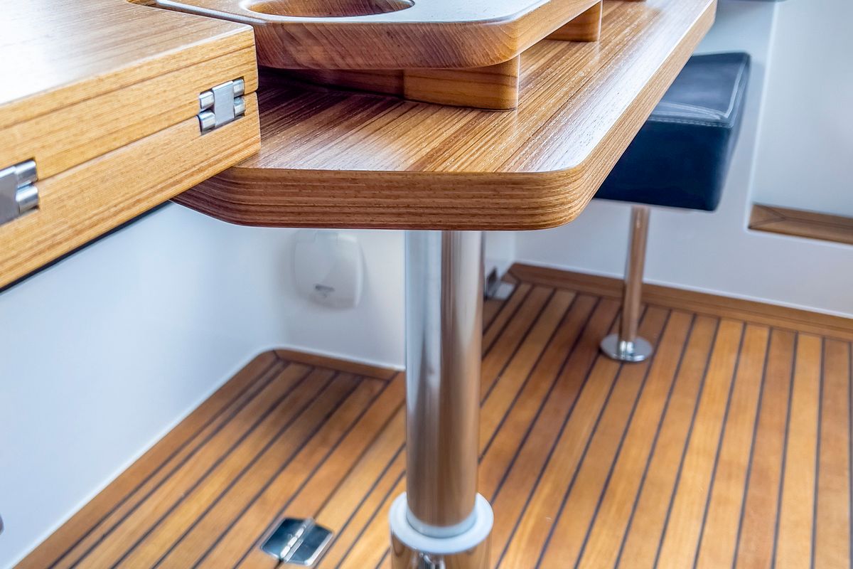 Pepper, a Marex 310 Sun Cruiser motorboat at Corfu, Greece