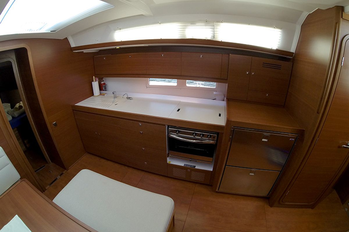 Galley of Almar, a Dufour 460 GL sailboat at Grad Šibenik, Croatia