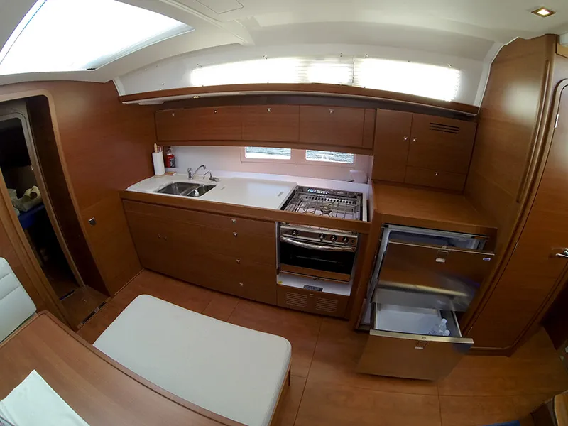 Galley of Almar, a Dufour 460 GL sailboat at Grad Šibenik, Croatia