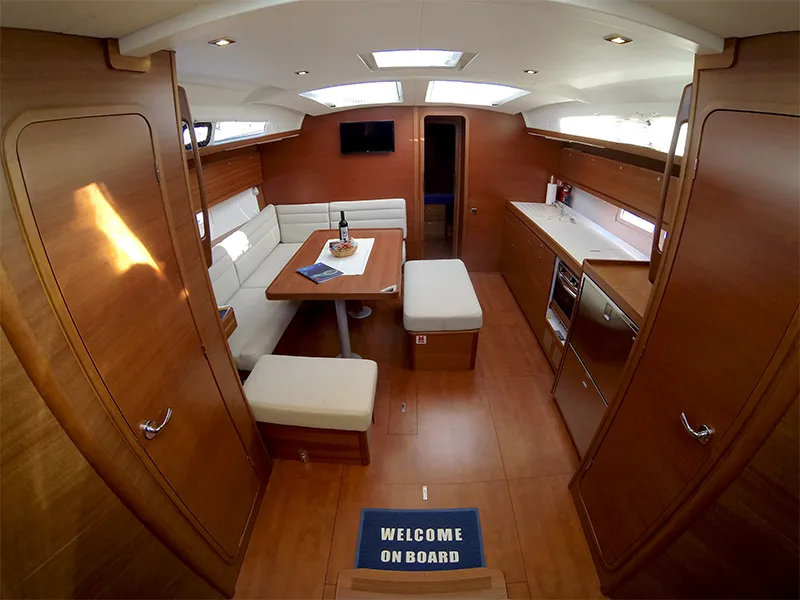Salon of Almar, a Dufour 460 GL sailboat at Grad Šibenik, Croatia