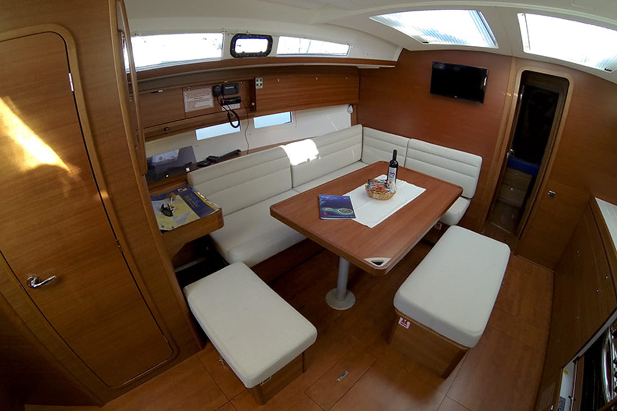 Salon of Almar, a Dufour 460 GL sailboat at Grad Šibenik, Croatia