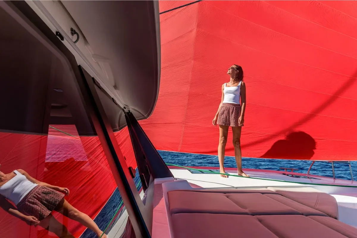 Exterior view of NN, a Fountaine Pajot New 44 catamaran at Grad Pula, Croatia