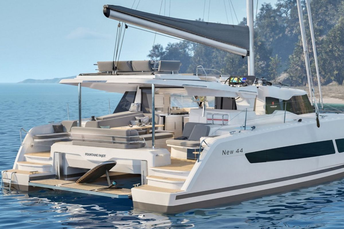 NN, a Fountaine Pajot New 44 catamaran at Grad Pula, Croatia