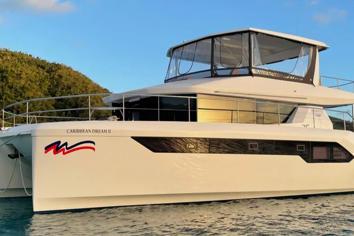 Exterior view of Leopard 53 PC, a Leopard 53 PC catamaran at Road Town, British Virgin Islands