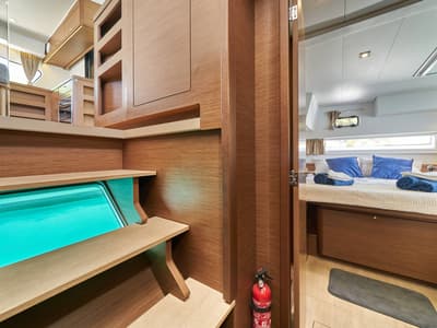 Cabin on Aura, a Lagoon 42 catamaran at Split, Croatia