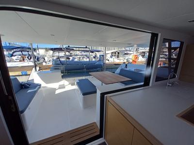 Salon of Sonia, a Dufour 48 Catamaran catamaran at Salerno, Italy