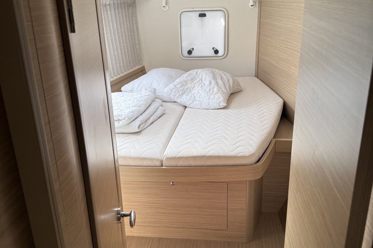 Cabin on Tigeer Royale, a Lagoon 42 catamaran at Split, Croatia