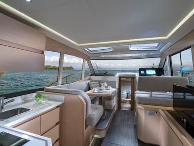 Salon of VIVALDI, a Greenline 39 motorboat at Izola / Isola, Slovenia