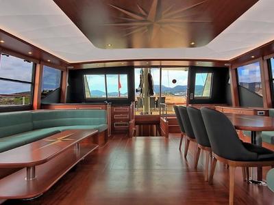 Salon of Dragon Fly, a Gulet Custom built 183 yacht at Bodrum, Turkey