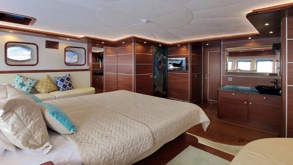 Cabin on Dragon Fly, a Gulet Custom built 183 yacht at Bodrum, Turkey