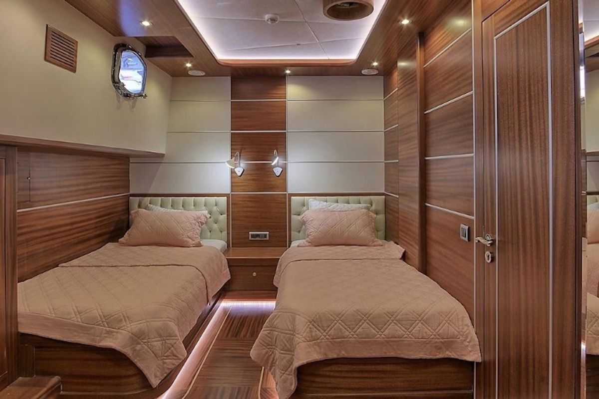 Cabin on Dragon Fly, a Gulet Custom built 183 yacht at Bodrum, Turkey
