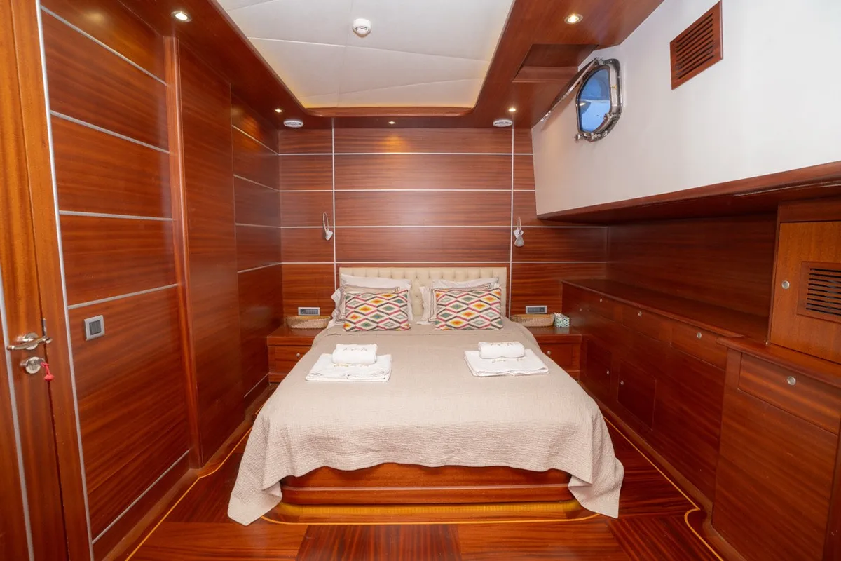 Cabin on Dragon Fly, a Gulet Custom built 183 yacht at Bodrum, Turkey
