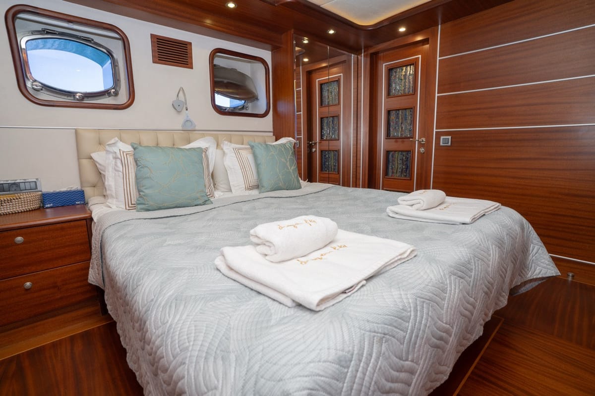 Cabin on Dragon Fly, a Gulet Custom built 183 yacht at Bodrum, Turkey