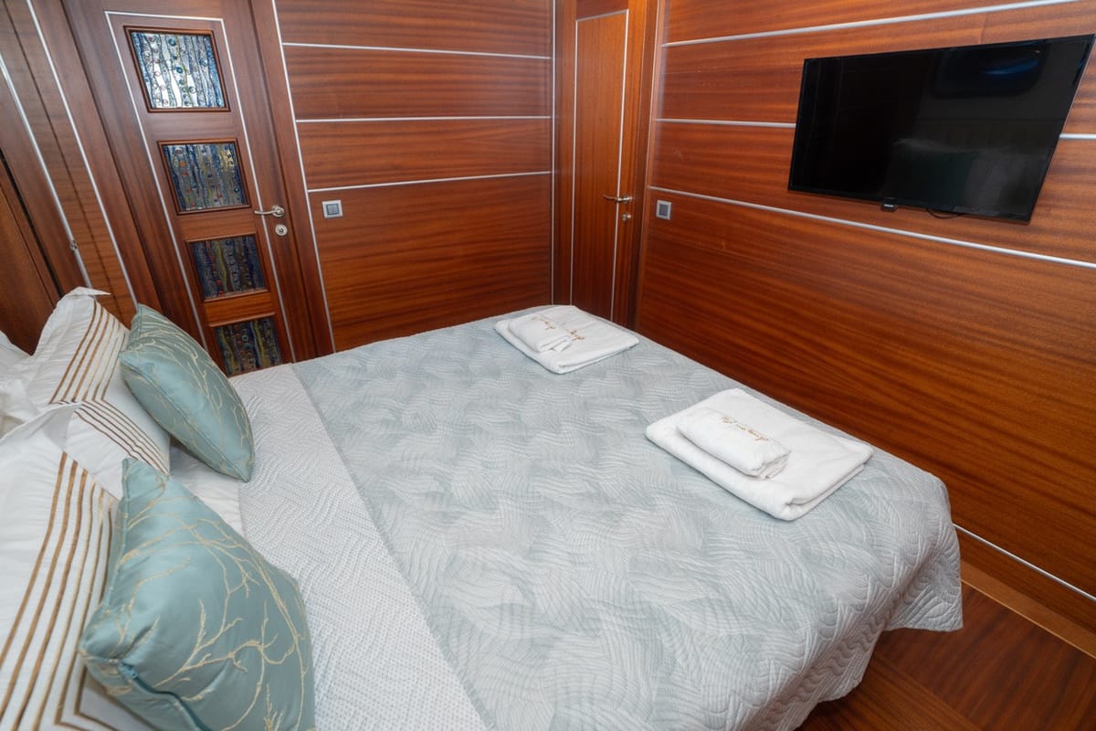 Cabin on Dragon Fly, a Gulet Custom built 183 yacht at Bodrum, Turkey