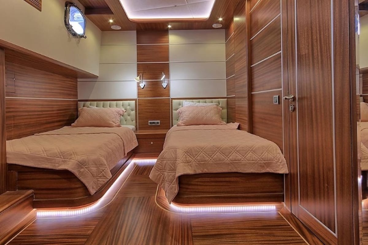 Cabin on Dragon Fly, a Gulet Custom built 183 yacht at Bodrum, Turkey