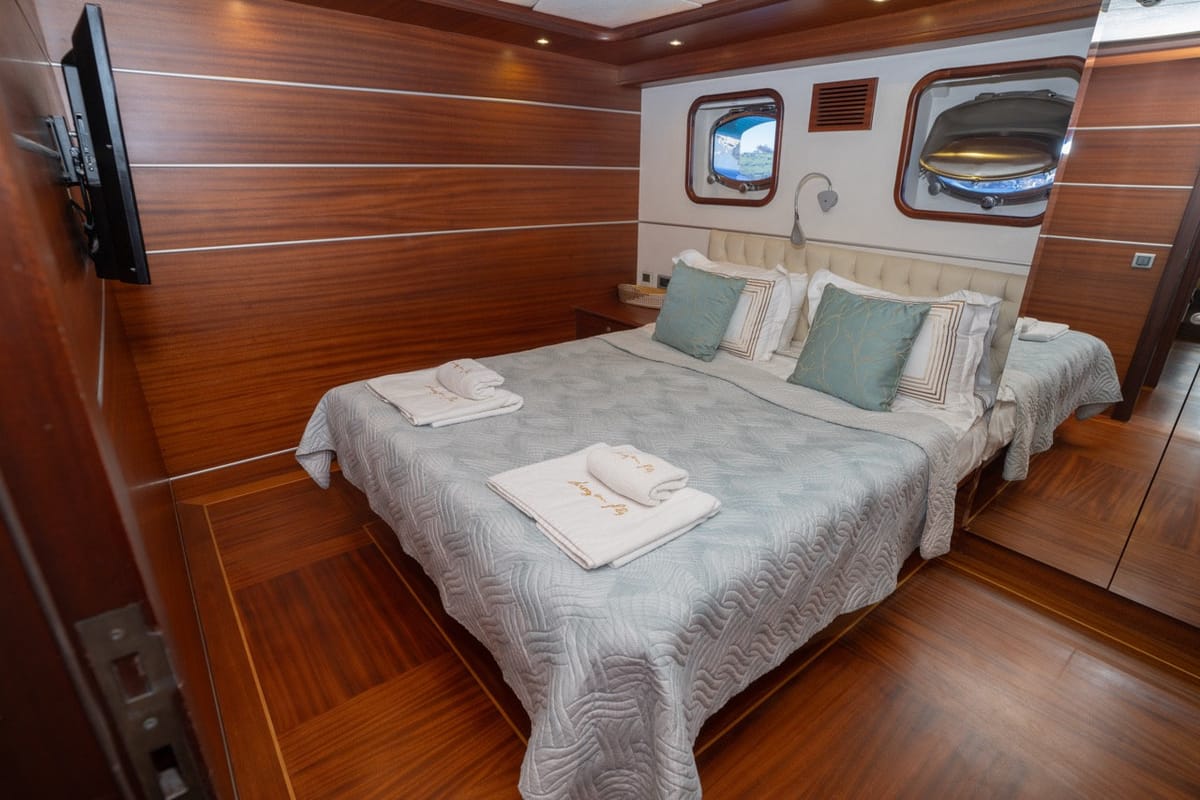 Cabin on Dragon Fly, a Gulet Custom built 183 yacht at Bodrum, Turkey