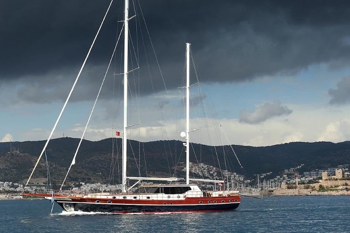 Exterior view of Dragon Fly, a Gulet Custom built 183 yacht at Bodrum, Turkey