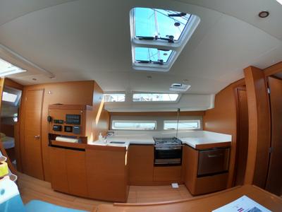 Galley of Nonna, a Jeanneau Sun Odyssey 490 sailboat at Grad Šibenik, Croatia