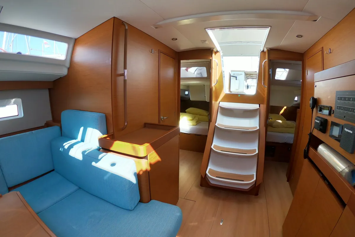 Salon of Nonna, a Jeanneau Sun Odyssey 490 sailboat at Grad Šibenik, Croatia
