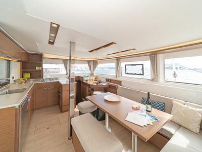 Salon of One Thought, a Lagoon 46 catamaran at Municipal Unit of Lefkada, Greece