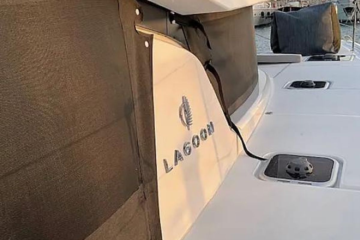 Bob, a Lagoon 42 catamaran at Athens, Greece