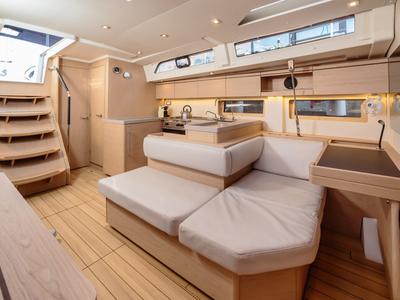 Salon of Maelle - Standard line, a Beneteau Oceanis 51.1 sailboat at Tonnarella, Italy