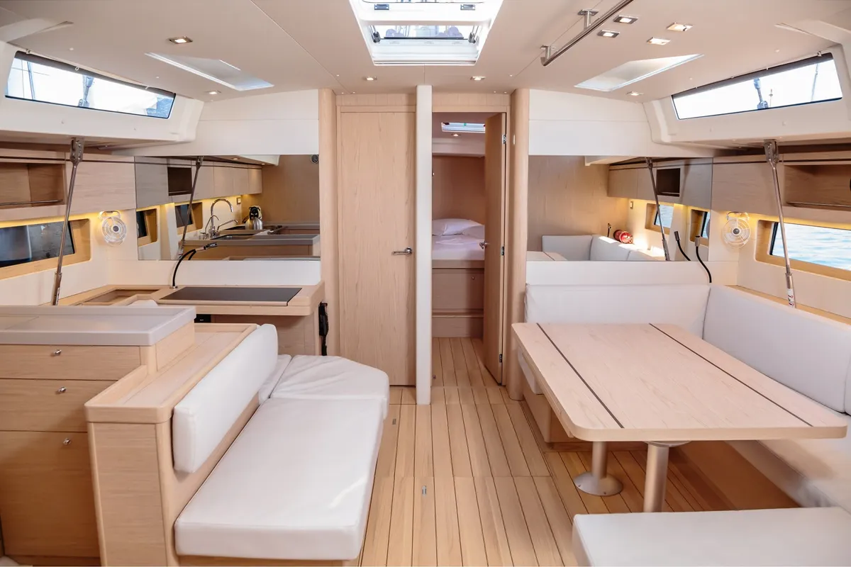 Salon of Maelle - Standard line, a Beneteau Oceanis 51.1 sailboat at Tonnarella, Italy