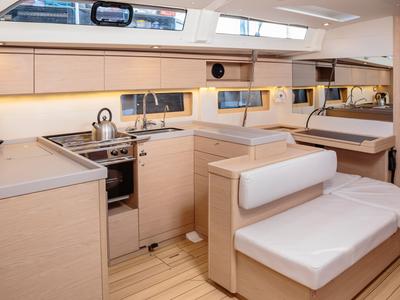 Galley of Maelle - Standard line, a Beneteau Oceanis 51.1 sailboat at Tonnarella, Italy