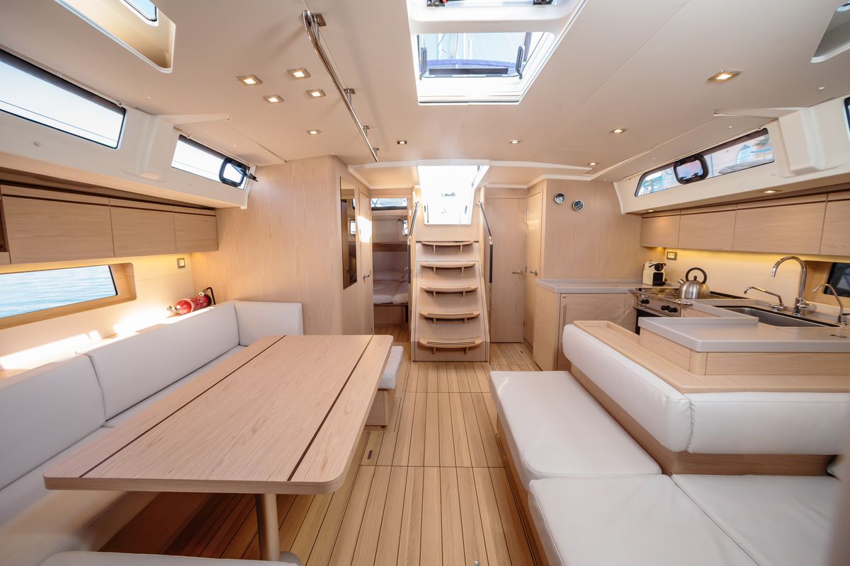 Salon of Maelle - Standard line, a Beneteau Oceanis 51.1 sailboat at Tonnarella, Italy