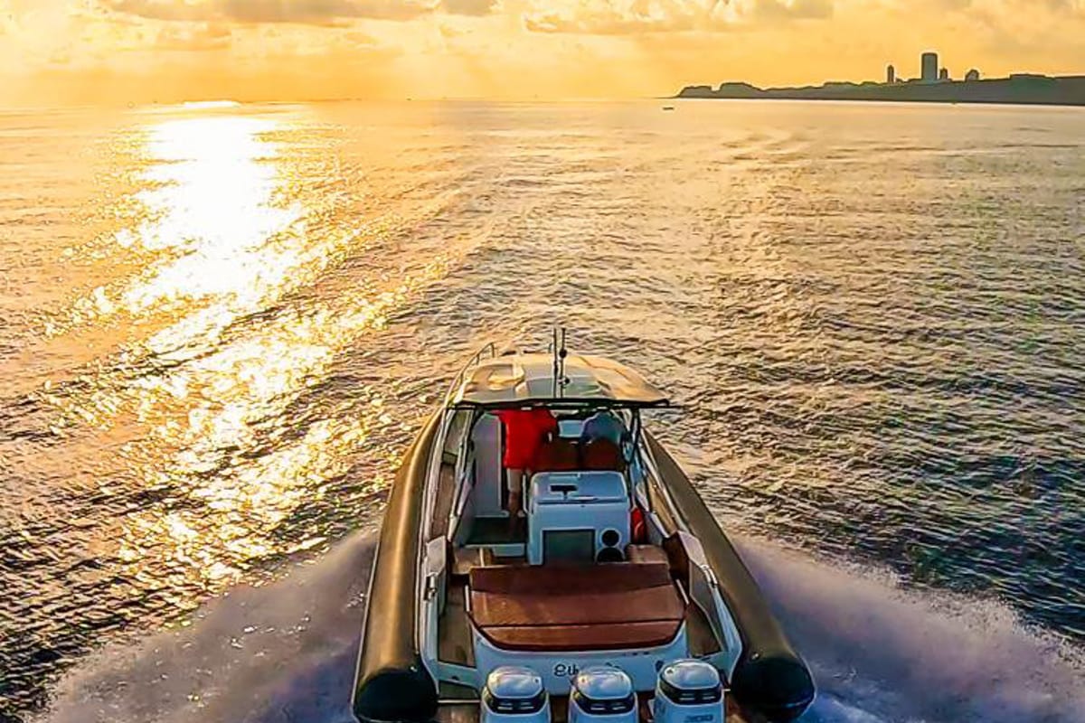 Exterior view of Ethan Jo, a Nuova Jolly Prince 38 Sport Cabin motorboat at Msida, Malta