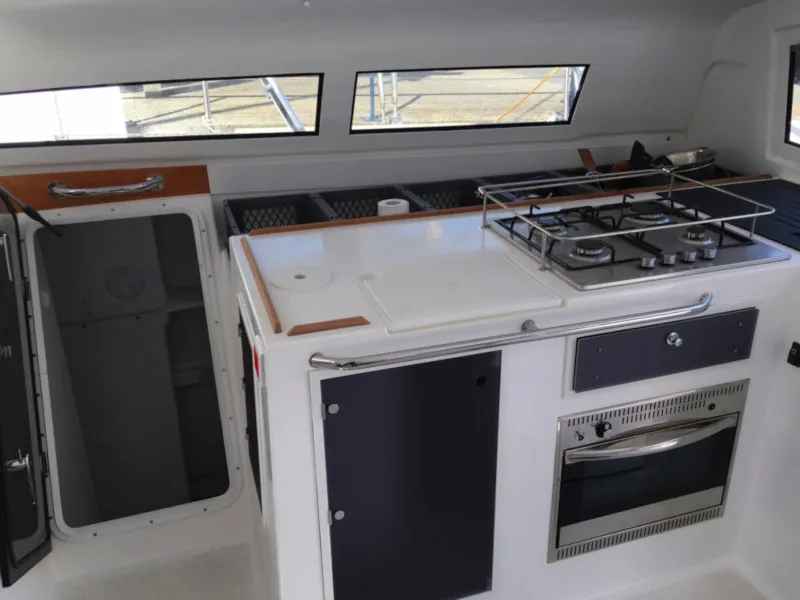 Galley of CASTOR, a Marsaudon Composites TS 42 catamaran at Alameda, United States