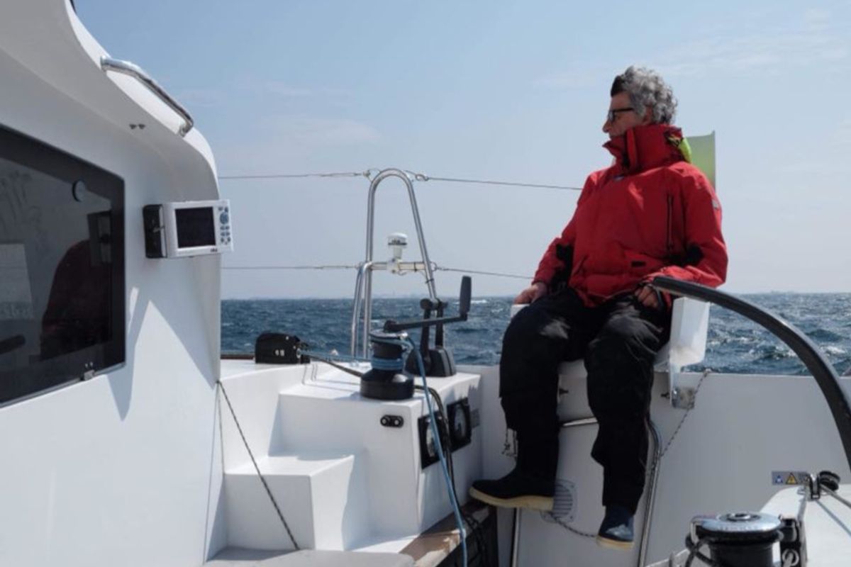 Cockpit of CASTOR, a Marsaudon Composites TS 42 catamaran at Alameda, United States
